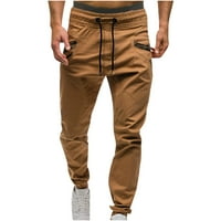 Duge pantalone za muškarce Muške duge casual sportske hlače Fit pantalone trčanje Joggers Dukset Khaki
