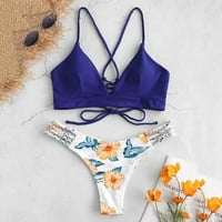 Kupaći kostimu za žene Wwomen's Bikini Clot cvijet dva kušanja za kupaće kostim kupalište za plažu