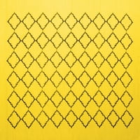 Ahgly Company Indoreni pravokutnik Trellis žuta prostirke savremene površine, 8 '10'