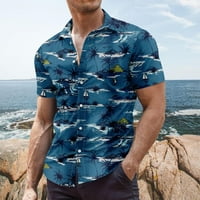 Ljetni trendi čišćenje muške majice Uskršnji tiskani muški ljetni labavi modni majica s kratkim rukavima Top Movy XXL