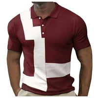 Corashan Graphic Tees Muške majice kratkih rukava Golf Majica Solid Color Contrast na otvorenom Ležerne