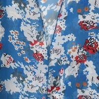 Ljetni ženski lagani tanki otvoreni prednji kardigani labavi fit casual cvjetni uzorak Ispis kimono