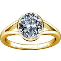 Divya Shakti 12.25-12. Karati Američki Diamond Okrugli Zircon Gemstone Panchdhatu Prsten za muškarce