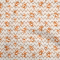 Onuone Rayon narančasto tkanine plaže sa drvenom tkaninom za šivanje tiskane plafne tkanine pored dvorišta