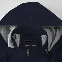 Muškarkovska crta Zip kontrastna jakna džepna kapuljača jesen zimska jakna bluza kiša lagana jakna muškarci