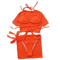 Dvodijelni setovi kupaći kostim sportskih stila narančasta narančasta m