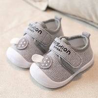 Easheryy Baby Boy Cipele Sportske čarape Okrugli prsti Udobne bijele bebe cipele Siva 6.5
