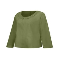 Ženska majica dugih rukava TEE CREW CACT THO majica Ležerne prilike Dnevna odjeća Pulover Army Green