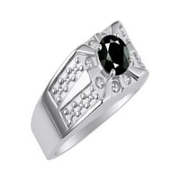 * Rylos Classic Starburst Dizajn sa okruglim i dijamantnim prstenom - oktobar rođenje * Sterling Silver