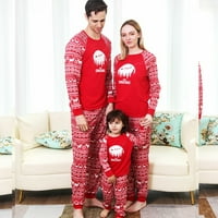 Popvcly Crvena porodica Pajamas Božićni dečko i devojka Pajamas pidžamas postavio je udoban i prekrasan