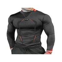 Muškarci za dugih rukava Bluza za bluzu za okrugle vrat elastične brzo sušenje Dukseri za fitness jogging