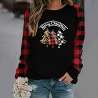 Ženski božićni vrhovi i bluze smiješni slatki snjegović grafički tee puloveri Ženski džemperi u punom
