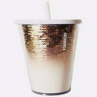 Starbucks Holiday Rose Gold i bijeli Ombre Sequins Tumbler Cup 24oz hladna čaša