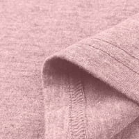 Yuehao majice za žene Ženske pune dugih rukava nepravilno dukserice labavi pulover pulover