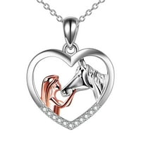 Yyeselk ogrlica za srce Privjesak za srce Ogrlice nakit pokloni za žene tinejdžerske djevojke mam djevojke