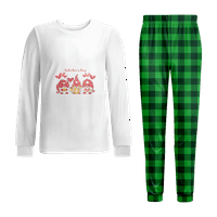 Porodična božićna pidžamas božićni bivolski plastirani prugasta ispisana baby-djeca-odrasla-kućna ljubimca