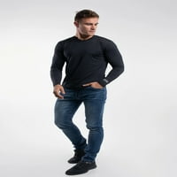 Muška majica za vježbanje na majici za vježbanje na dugih rukava sa dugim rukavima