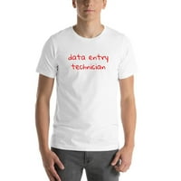 Rukom pisani tehničar za unos podataka kratki rukav pamučna majica majica u nedefiniranim poklonima