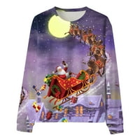 Muškarci Jesen Zimski Ležerne O vrat Dugih rukava Božićni tiskani pulover Duks top bluza Essentials