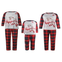 Gwiyeopda božić-dječja pidžama, crtani vilk ispisani + elastični pantalone svečane spavanje