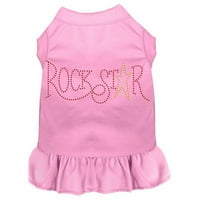 Mirage Pet Rhinestone Rockstar haljina, svijetla ružičasta - velika 14