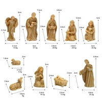 Rođenje jesusmanger-ovog religioznog matičničara postavljenih s ukrasima smola za kućne ukrase