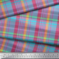 Soimoi pamučna voile tkanina Gingham Provjerite dekor tkaninu Široko dvorište