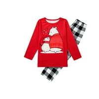 Toddler Baby Boys Girgin Božićne modne slatke rešetke Print Romper Family Roditelj-dijete Nosite baby božićne pidžame za porodičnu pad pidžamu na klirensu