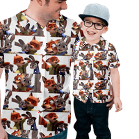 Zootopia Theme Nick i finnick majice za muškarce, zootopia casual gumb niz havajske majice