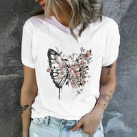 Olyvenn Smanjene majice za žene za žene modne dame Model bluza za bluzu proljeće Ljetni novost leptir