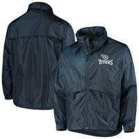 Muški Dunbrooke Navy Tennessee Titans kruži sportaša Vodootporna pakiranje lagana puna zip jakna