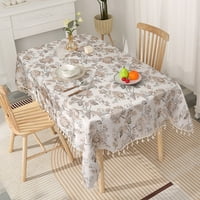 Voguele Stoblecloths Tassels Tkanina za stol Prekrivace Rectangle Tablecloth Cvjetni print Poliestersko