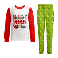 Uklapanje PJS Uklapanje božićne pidžame za parove Organska pamučna kupaonica Porodični božićni dugi