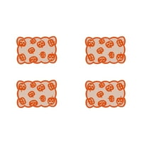 Vrijeme i Tru Halloween ukrasi Halloween čipka placemat narandžasti carki za ukrašavanje tablice
