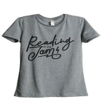 Čitanje je moj džem ženska modna opuštena majica Tee Heather Rouge X-Veliki