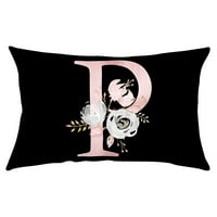 Jastuk navlake Engleski abeceda ANW cvjetni jastučnici cvjetni jastuk za crno bacanje
