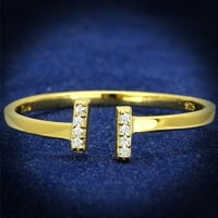 TS - Zlatni srebrni prsten od zlata sa AAA razredom CZ-a u bistri
