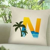 U ljetno plaža kokosov slovo serije pamučni jastuk pokrovitelj jastuka za dnevnu sobu kauč na kauču