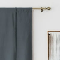 Yipa Grey Blackout Rimske zavese za dječju spavaću sobu Termalno izolirane zavjese Džepne zastove Tipke