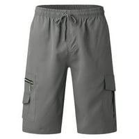 Muški ljetni ravni čvrsti putni džepni šorc nacrtane hlače sa hlače hlače pantalone