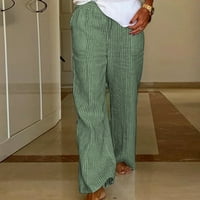 Dianli Trendy Womens Comfy labave elastične hlače Ženske ravne dnevne pantalone za dnevnu odjeću Visoke