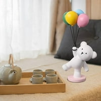 Kreativni balon medvjeda figurica smola životinjski statuu Leteći medvjedarni ukrasi za spavaću sobu