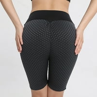 Ženske atletske kratke hlače, Plus size, Stretch gamaše Fitness Pokreni džepovi Sport Sknee-Duljina