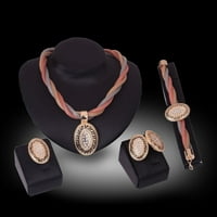 Toyella pretjerano četverodijelni ogrlice na narukvice i prstenje zlato