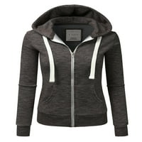 Doublu ženski lagani džep zip-up hoodie jakna za žene sa plusom veličine
