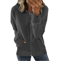 Dyegold Y2K Hoodie za žene tinejdžerske djevojke Zip up dukseve dukserice dugih rukava s kapuljačom, povremeni puni zip jakne