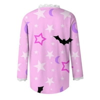 Kardigani za žene Trendy Stalni odjeća Ženska modna ležerna Hallowee Print Crack Cardigan Jacks Pink