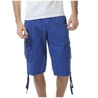 Teretne hlače Muške kratke hlače Multi džep teretni hlače labave casual pantalone ravne pantalone za