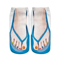 wendunide 3D uzorak manikura čarape za ispis Flip Flop smiješno skrivene čarape za trčanje žene personalizirano