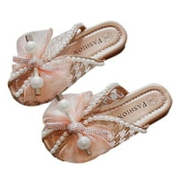 Dečije Cleats Girls Bowknot papuče biserne meke jedinice princeze cipele čipke MESS Baotou papuče